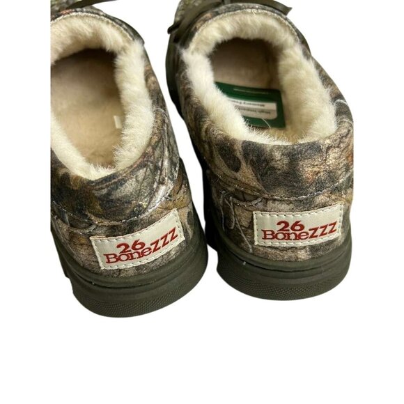 New With Box 26 BoneZZZ Mens Size 10 Camouflage Faux Fur Lined Moccasin Slippers - Picture 9 of 12